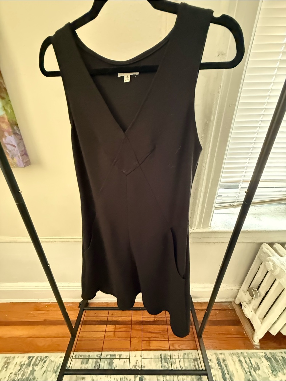 Max Studio Black Sleeveless V-Neck Mini Dress
